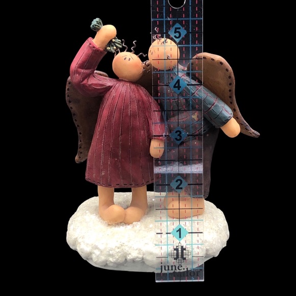 Honey And Me Lisa Liffick Christmas Kisses Primitive Angel Figurine Cottagecore - Picture 2 of 6